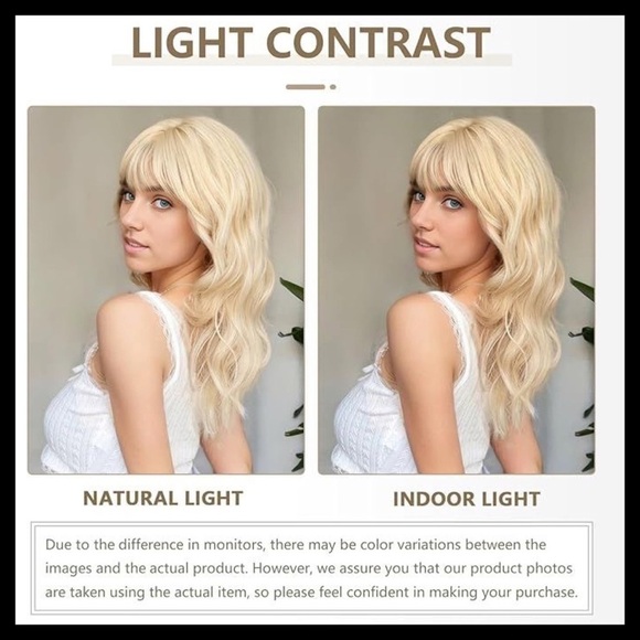 LUXURIOUS HAIR WIG 14” Inch Long Blonde Wig - Picture 10 of 12